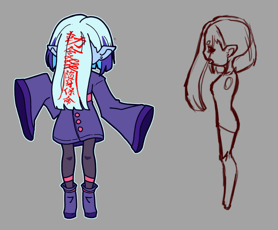 Character Concept of the character "Jiangshi", for a Toyart Workshop.